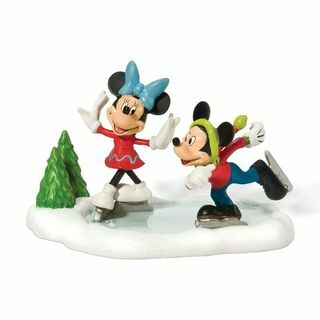 Mickey en Minnie schaatsen