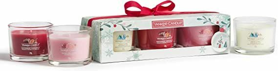 Yankee Candle-cadeauset | 3 Gevulde Votiefkaarsen | Sneeuwbol Wonderland-collectie | Perfecte cadeaus voor vrouwen