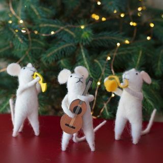 Ornament met muzikale muizen, set van 3