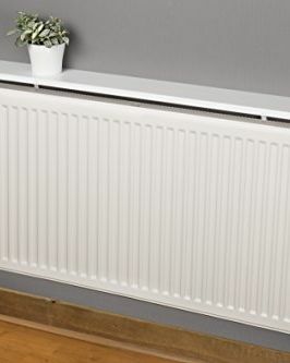 Witte afgeronde radiatorplank 