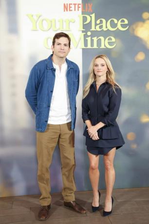 Ashton Kutcher en Reese Witherspoon bij de photocall voor netflix's 