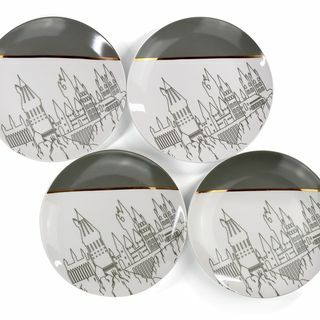 Hogwarts White & Grey Ceramic Plate Collection 