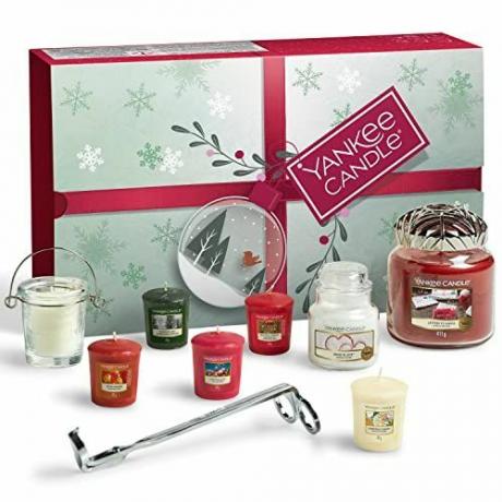 Yankee Candle-cadeauset | met 8 geurkaarsen, votiefhouder, lonttrimmer en Illuma-deksel kandelaar | 11-delige kaarsenset