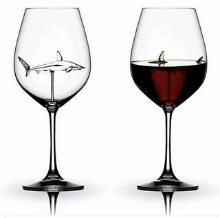 Haai wijnglas