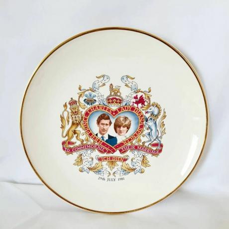 Vintage Prinses Diana en Prins Charles Royal Wedding Plate