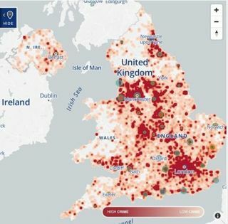 Swinton Insurance - Yale UK - inbraak hotspots - kaart