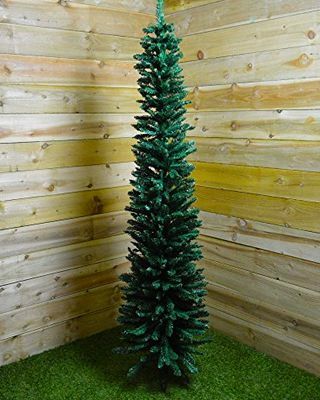 200cm kerstboom, groene potlood grenen slanke boom