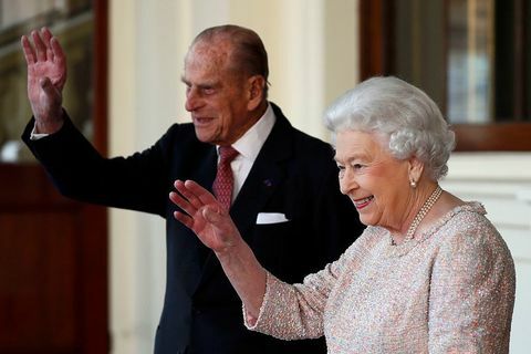 President en mevrouw Santos nemen afscheid van de koningin en de hertog van Edinburgh in Buckingham Palace