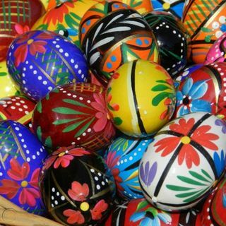 Handbeschilderde houten Pysanky-eieren (3)