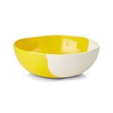 Dua tweekleurige melamine schaal in geel