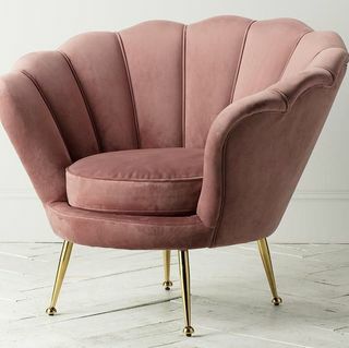 Brooke fluwelen fauteuil in Dusty Rose