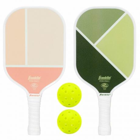 Franklin Sports Poly Pro Pickleball-set voor 2 spelers met ballen - Rozegroen