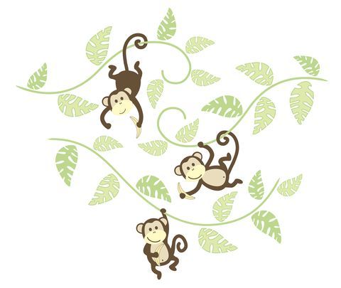 Muursticker "Monkeying Around", Houzz UK