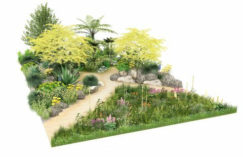 sarah eberle iconische tuinbouwheld, rhs feature garden, ontworpen door sarah eberle, rhs hampton court palace garden festival 2022