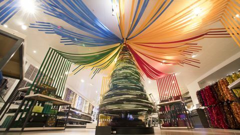 John Lewis Christmas Shop 2018 - Ombre regenboogboom