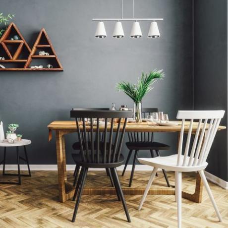 woon- en eetkamer in scandinavische stijl