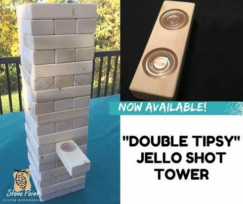 Dubbele aangeschoten Jello Shot-toren