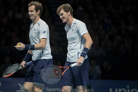 Andy en Jamie Murray - dubbele tenniswedstrijd