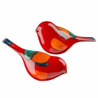 Volcano Birds, set van 2, rood/multi