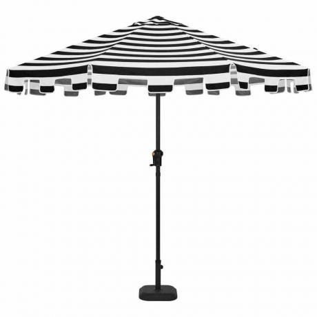9 voet Patio Paraplu in Cabana zwart-witte streep