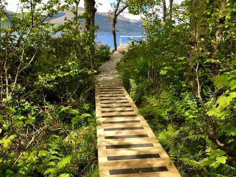 Cape Cove, huis in BBC's The Nest, gefilmd in Loch Long, net buiten Glasgow