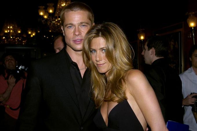 Brad Pitt en vrouw Jennifer Aniston wonen de Amerikaanse première bij