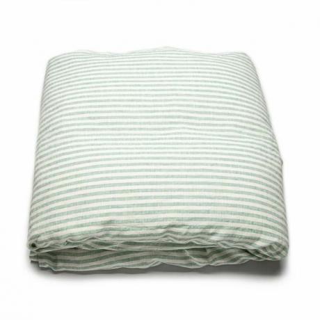 Washed Beddengoed Dekbedovertrek Streep Mint