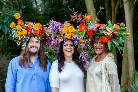 Steve Horrell, Sabrina Ghayour en Arit Anderson - Garden Day 2019-campagne