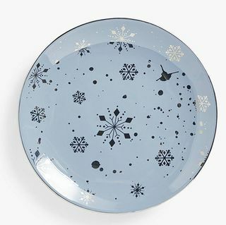 Zijbord van sneeuwsteengoed, 20 cm, blauw