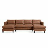 Taylor lederen dubbele chaise sectionele