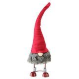 Staande Santa Christmas Gnome Figure met Red Hat