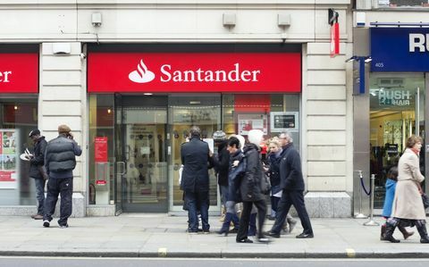 Santander bank, centraal Londen