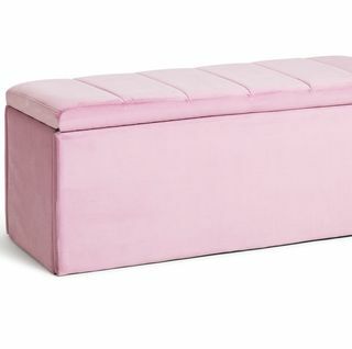 Pandora Velvet Ottoman - Roze