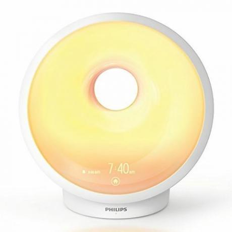 Philips Somneo Sunrise Wakker- en slaaptherapielicht met Sunrise Alarm en Sunset Fading Night Light, wit HF3650 / 60