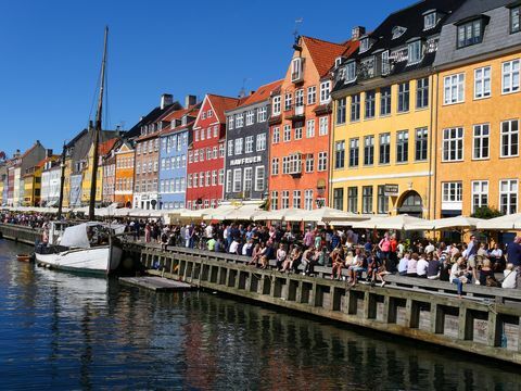 Kanaal in Kopenhagen, Denemarken