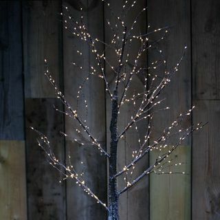 150 cm verlichte kunstkerstboom van grenenhout