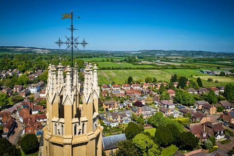 Hadlow-toren, Hadlow-kasteel, Tonbridge, Kent