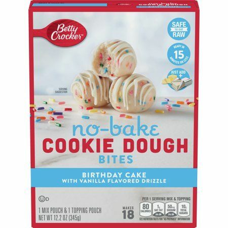 Betty Crocker verjaardagstaart No Bake Cookie Dough Bites