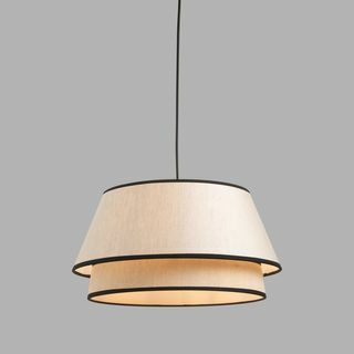 Tweelaags plafondlamp, naturel