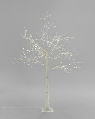 Pre-lit Birch Twig Tree, zuiver wit, 1,8m