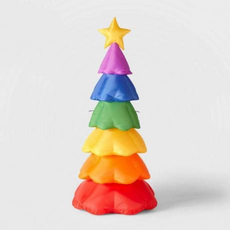 Regenboog Kerstboom Opblaasbaar