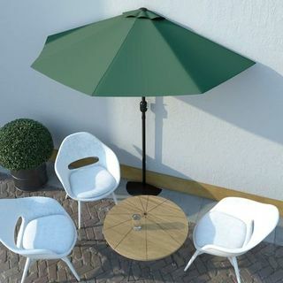 Balkonparasol met aluminium paal groen 270x135 cm half