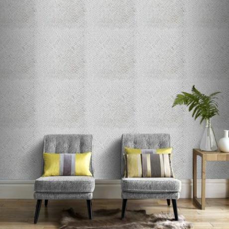 Graham and Brown Roomset - grijze muur met patroon
