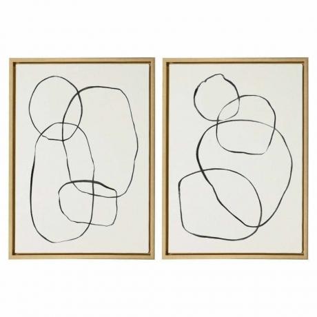 Sylvie " Modern Circles" Ingelijst canvas Wall Art Set Teju Reval of Snazzyhues