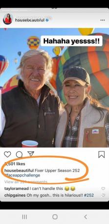 Joanna Gaines van HGTV gaat de FaceApp-uitdaging aan