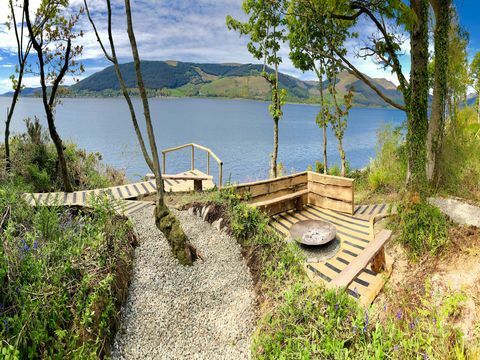 Cape Cove, huis in BBC's The Nest, gefilmd in Loch Long, net buiten Glasgow