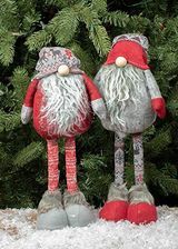 Standing Gnome Christmas Holiday Figurines Set van 2