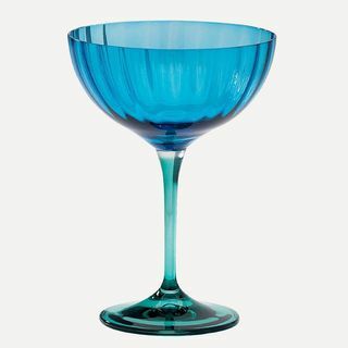 Jazzy blauw champagneglas