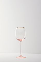 Vergulde rand witte wijnglas
