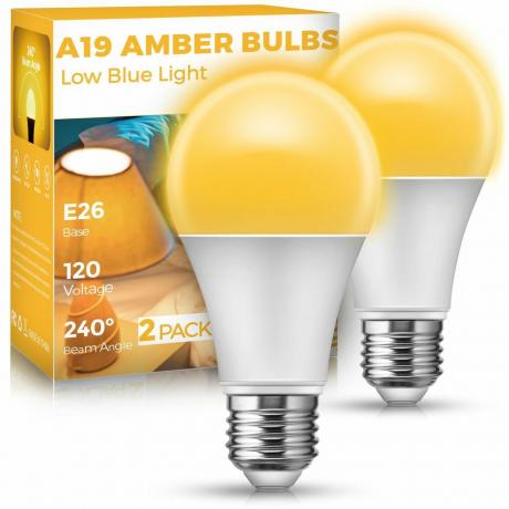 Amberkleurige lampen voor slaaptherapie